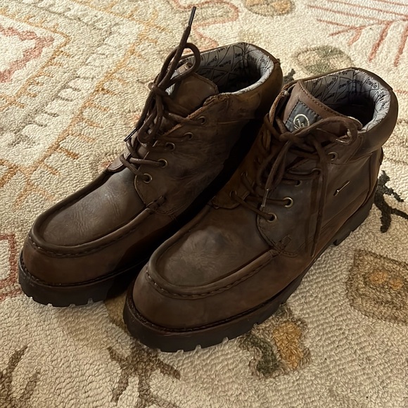 Hawkshead Brown leather, SympaTex, ankle-height walking boots. Size 12M. - Picture 1 of 2
